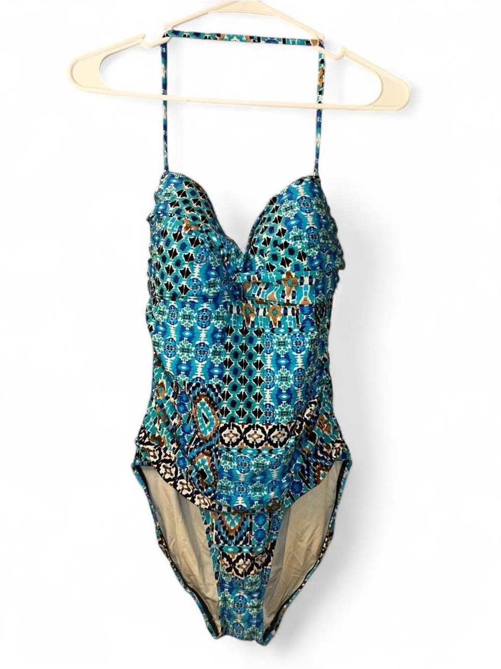 La Blanca Teal & Navy Patterned One-Piece Swimsuit